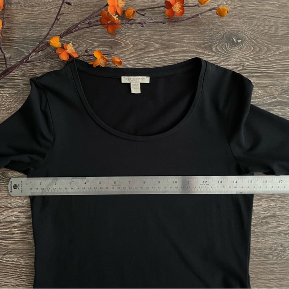 Burberry 3/4 Length Check Cuff Stretch-Cotton Top - Picture 8 of 9